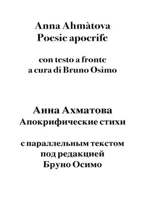 cover image of Anna Ahmàtova Poesie apocrife